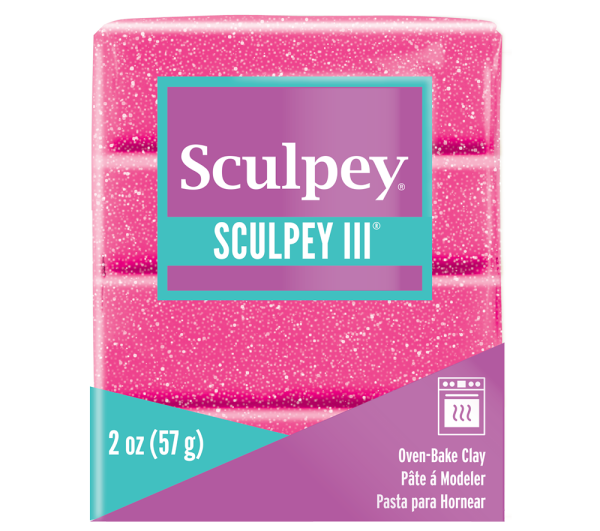 Sculpey III 57 g pink glitter